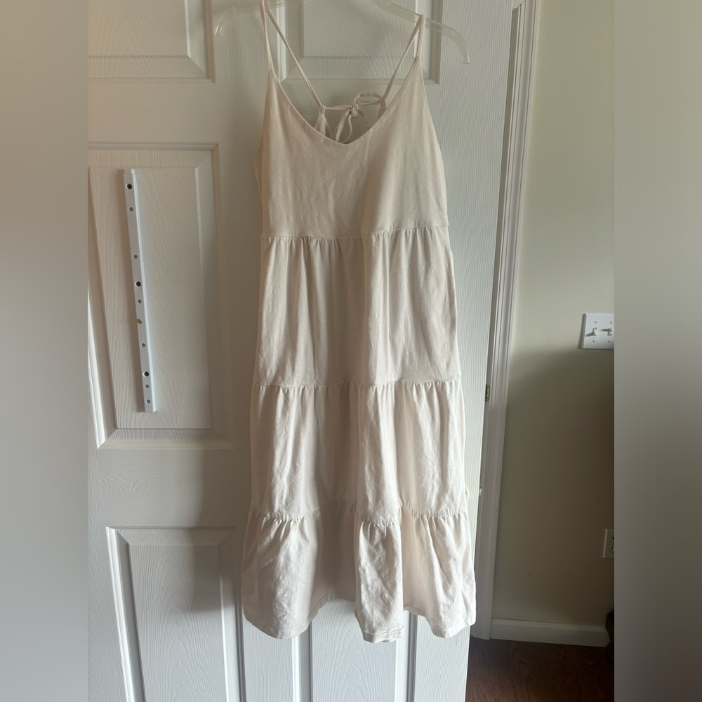 Old Navy Cream Backless Dress